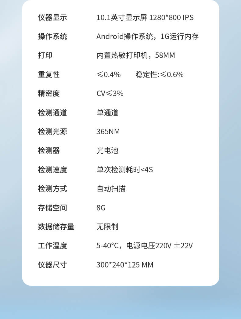熒光定量食品綜合檢測儀